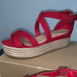 Charlotte Russe, Red Espadrille, New with Box